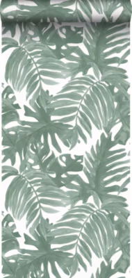 Sanders & Sanders papier peint feuilles de palmier vert grisé 53 cm x 10.05 m