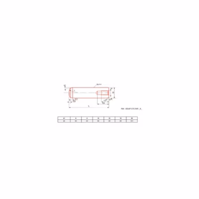 Goupille cylindrique taraudée brut DIN 7979 8X30 boîte de 25 – ULTIMA – GOUPCYLTAR8X30