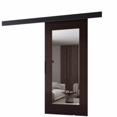MINIO go for it, porte coulissante PRIM, 76 cm, avec miroir, wengé / noir