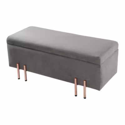 Banc de rangement Dals 100 x 40 x 42 cm gris en.casa