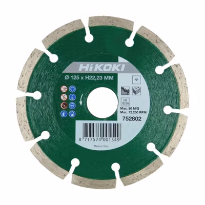 Disque diamant 125 x 22,2 x 7 mm universel fritté – HIKOKI 752802