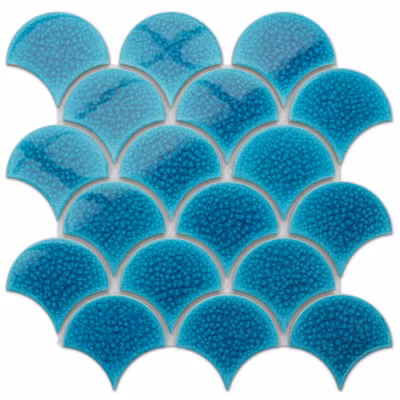 Mosaïque sur résille pour salle de bain et cuisine en céramique – 28.5 cm x 29.0 cm – Adriatic wave