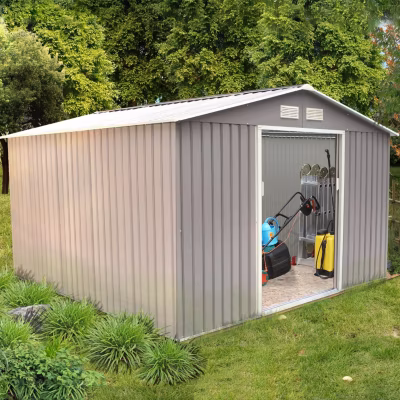 Abri de jardin 10,85 m² en acier gris SANCY