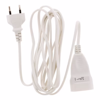 Rallonge domestique 3m – 1380W 6A – blanc – Zenitech