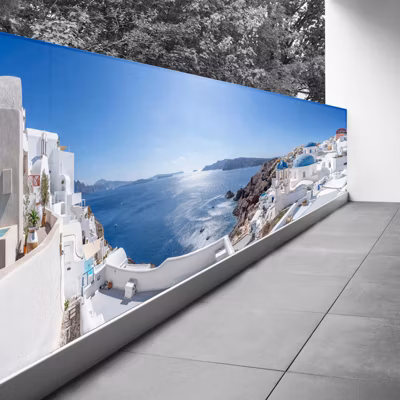 Brise vue Trompe l&rsquo;oeil – 100×277 cm – Santorin 3617689696966