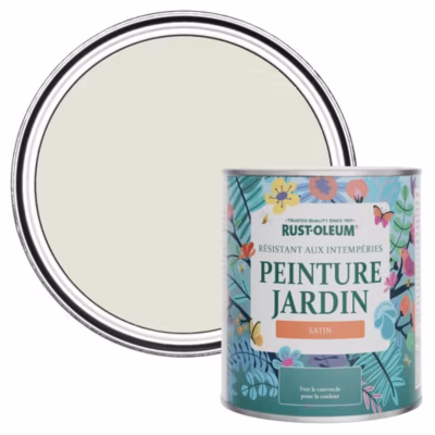 Peinture Grise pour Jardin et terrasse, Finition Satinée – RUST-OLEUM – Ciment 750ml