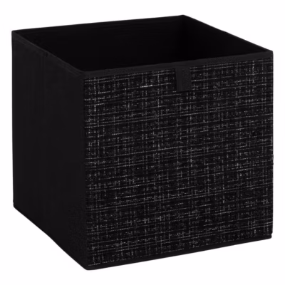 Boîte de rangement Mix &lsquo;n&rsquo; Modul tweed noir 31x31cm – Noir- 5five