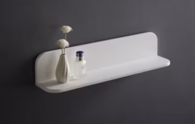 Étagère murale pour salle de bain en fonte minérale PB4201 – 60x12x12cm