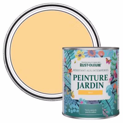 Peinture Jaune pour Jardin et terrasse, Finition Mate – RUST-OLEUM – Moutarde 750ml