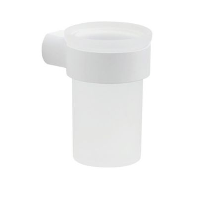 Porte-Brosse À Dents Verre/Laiton Chrome Blanc Mat – Fixation Avec Vis Incluses Hyacinthe