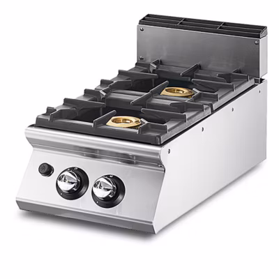 Cuisinière à Gaz à 2 Brûleurs Chaque 6 Kw, Plateau de Travail Emboutie – Virtus – VS7040PCGST