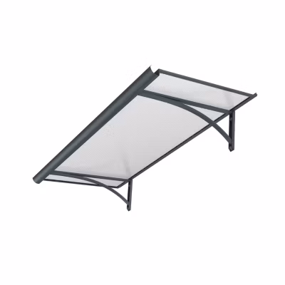 ARCTOM Auvent Ruba 120×54, couleur anthracite RAL7016, plaque incolore
