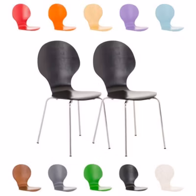 -CLP-Lot de 2 chaises empilables en bois Diego-Array