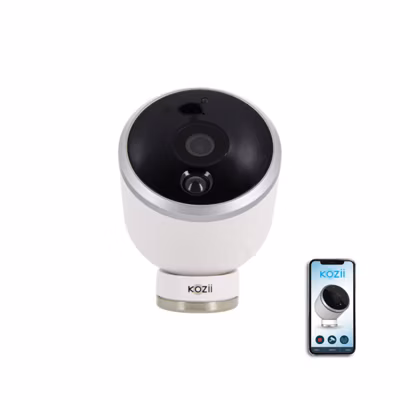 KOZii – Caméra connectée orientable KOZII Full HD 1080p avec Détecteur de mouvement IP54 – KCAMR1080IP