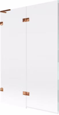 Mexen Lunar L paroi de douche à 2 volets côté gauche 120 x 150 cm, transparent, or rose – 897L-120-100-60-00-L