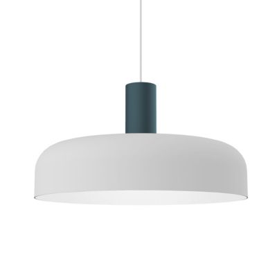 LUMICOM – NADIR Suspension, 1X E27, max 42W, métal, blanc mat/bleu méditerranéen, D.40cm