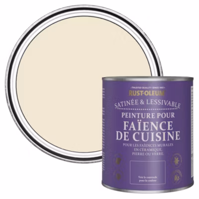 Peinture Beige pour Faïence de Cuisine, Satin – RUST-OLEUM – Calcaire 750ml