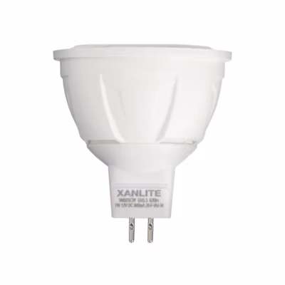 Xanlite – Ampoule LED spot, culot GU5.3, 7W cons. (50W éq.), angle focalisé, lumière blanche chaude – VM50S