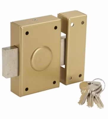 Verrou Bricard pour porte de cave Cylindre 1 entrée extérieure 35 mm 3 clés crantées