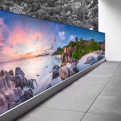 Brise vue Trompe l&rsquo;oeil – 90×315 cm – Couché de soleil 3617689697314