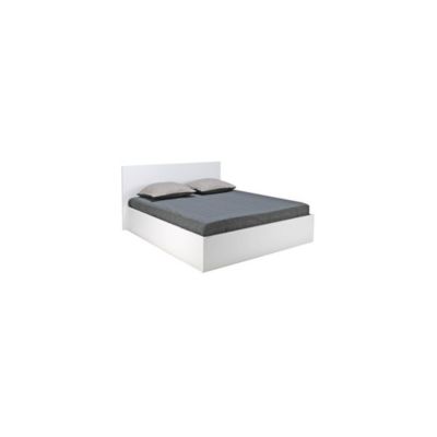 Lit coffre MADRID 140×200 + 1 sommier / Blanc
