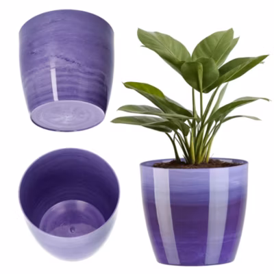 KADAX Cache-pot de fleurs 16 cm pour fleurs en marbre violet pour salon