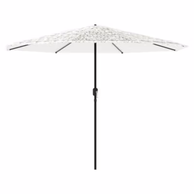 Parasol de jardin avec mât en acier blanc 388x388x248 cm vidaXL