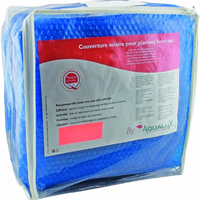 Bâche à bulles rectangle pour piscine 3 X 2 m – 180 Microns – Bleu – Couverture Solaire EDG
