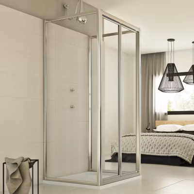 Cabine douche 3 côtés 90x90x90 CM H198 Transparent mod. Urban Trio