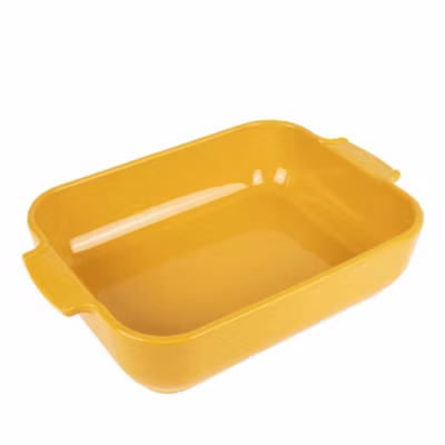 Plat rectangle 40cm jaune safran