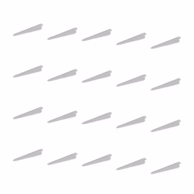 Emuca Lot de 20 supports d&rsquo;étagères en bois Jagmet, pas de profil 32mm, longueur 470mm, Acier, Blanc