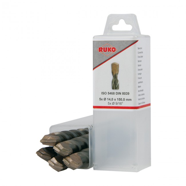 10 X Foret à béton queue cylindrique – 6,0 x 100 mm – 221060K RUKO