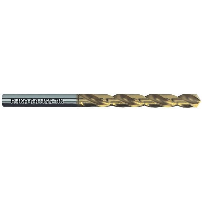 10 X Foret taillé meulé autocentrant HSS-G TiN 250 – DIN 338 RUKO