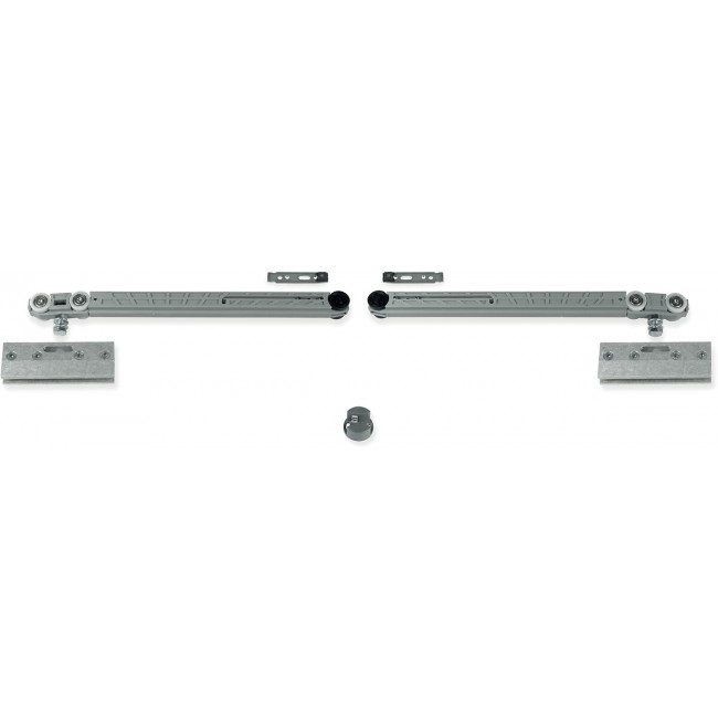 Garniture Expert pour porte coulissante verre 40 kg avec softclose ARGENTA