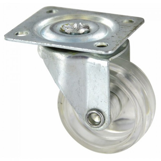 Roulette de meuble moderne – roue translucide en polycarbonate GUITEL