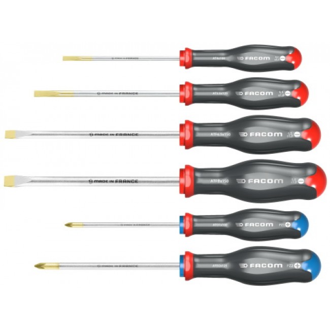 6 tournevis protwist Fente Pozidriv –  bi-matière – ATD.J6 FACOM