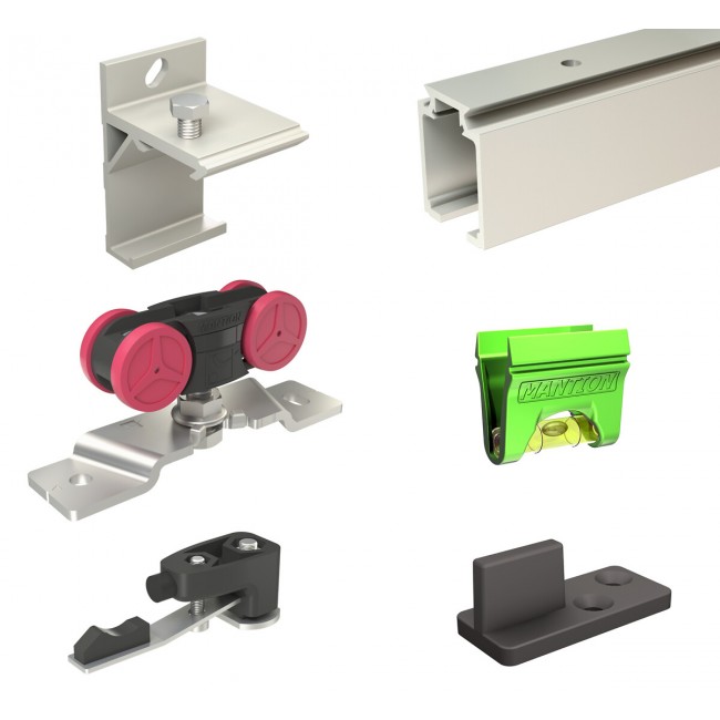 Kit complet SAF Evolution pour porte coulissante en bois – 10 à 120 kg MANTION