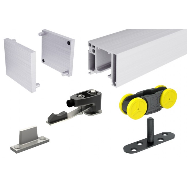Kits complets SAF Slim pour porte en bois coulissante MANTION