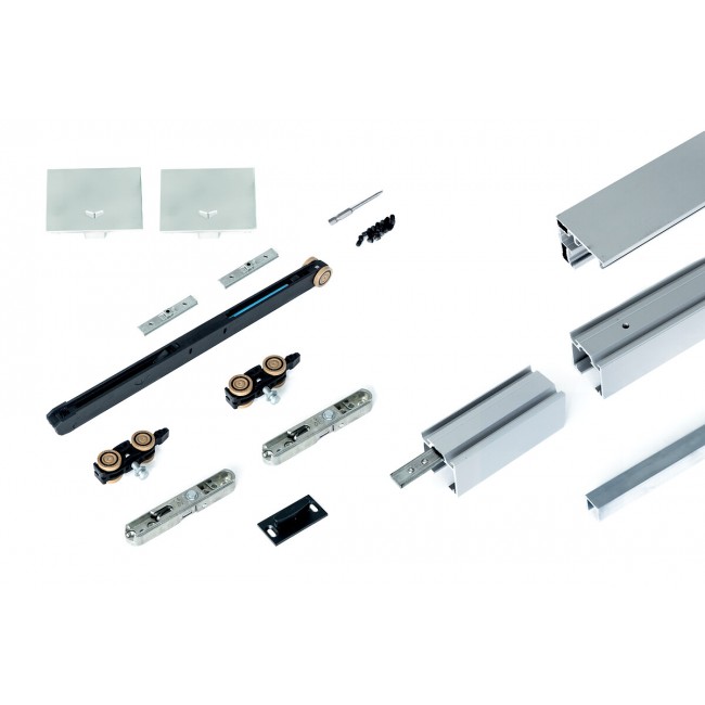 Kit complet Xperta porte en bois fixation murale avec 2 softcloses ARGENTA