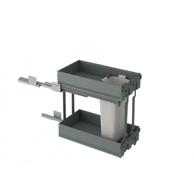 Panier extractible pain-bouteilles – meuble bas – 2 niveaux – 7105 K INOXA
