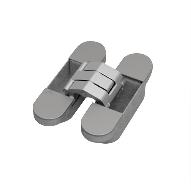 Paumelle invisible – portes lourdes – en aluminium – lot de 3 – Tyo ARGENTA