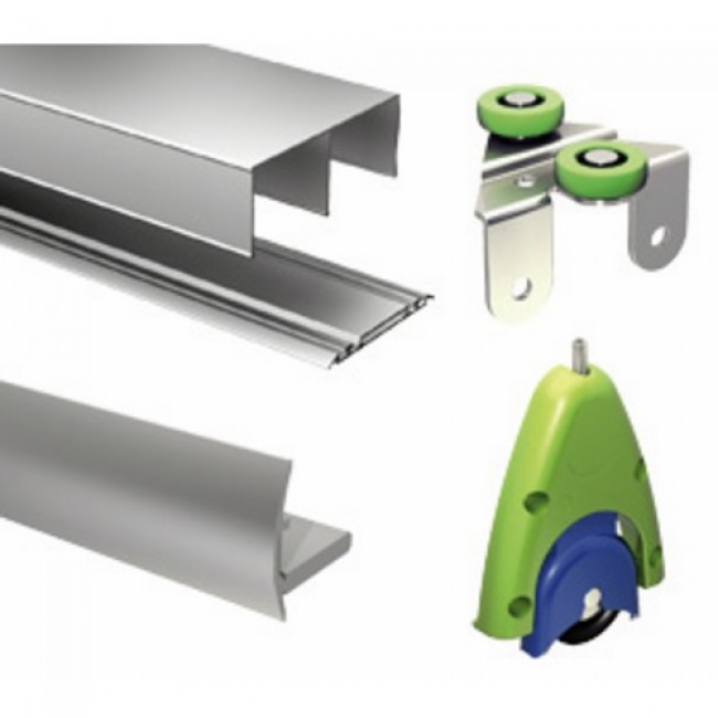 Kit complet pour portes coulissantes – vantail 55 kg – PICOSTAR 2 MANTION