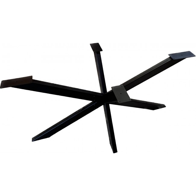 Pied de table central Mikado en acier noir mat – hauteur 720 mm DEVISMES