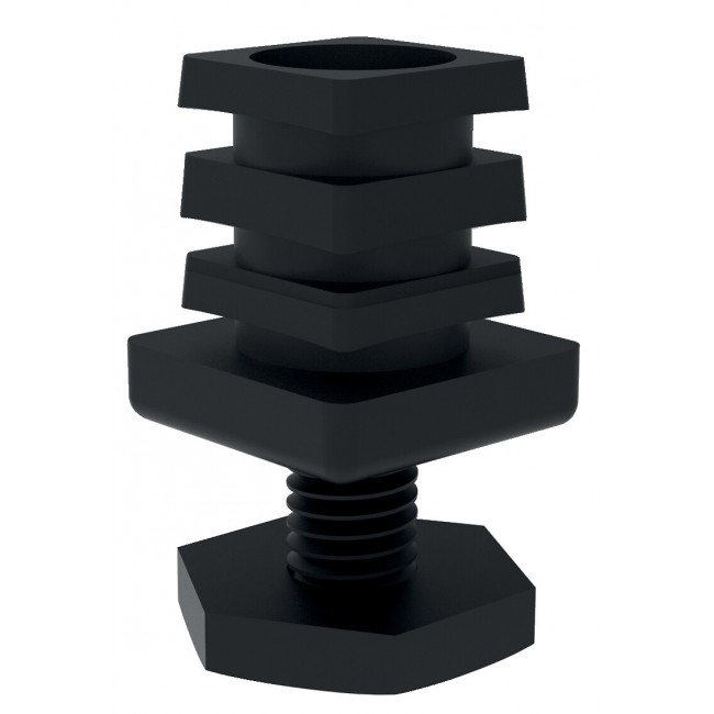 Pied réglable pour profil AIRGO – hauteur 5 à 24 mm – noir SEED