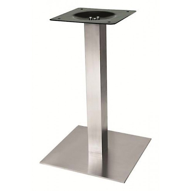 Pied de table carré central en inox – hauteur 730 mm SYNERCIA