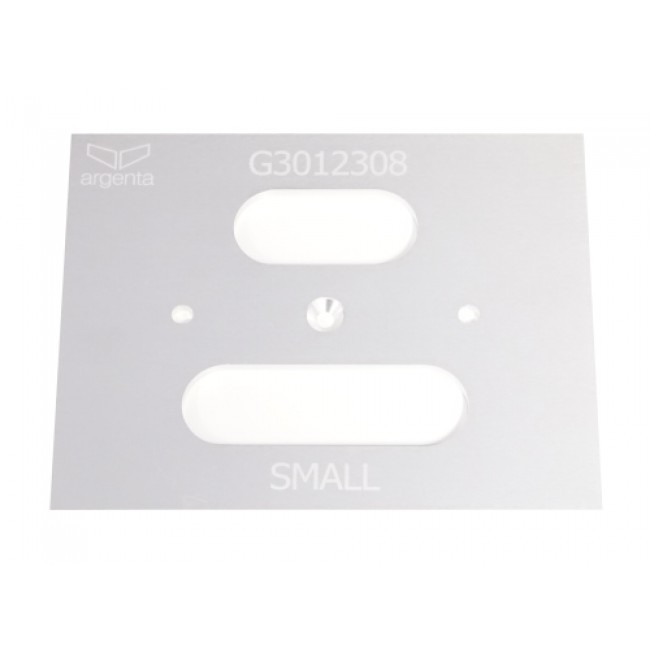 Plaque d'insertion pour gabarit de fraisage universel pour paumelles ARGENTA