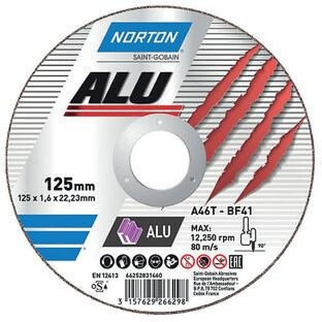 10 disques à ébarber pour meuleuse – aluminium – 230x7x22.23 mm NORTON