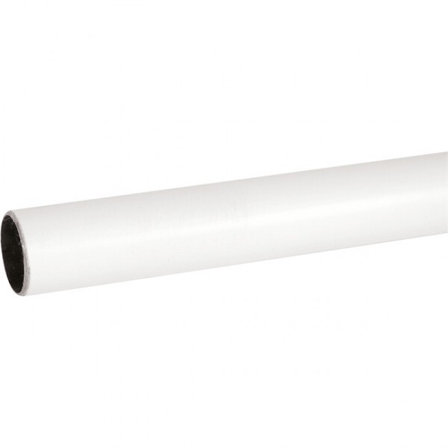 Tube de penderie rond en aluminium – 3 mètres – blanc mat DUVAL