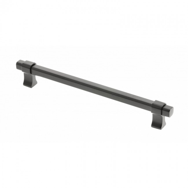 Poignées de meuble Imperial en noir mat -entraxe 192mm -longueur 226mm SYNERCIA