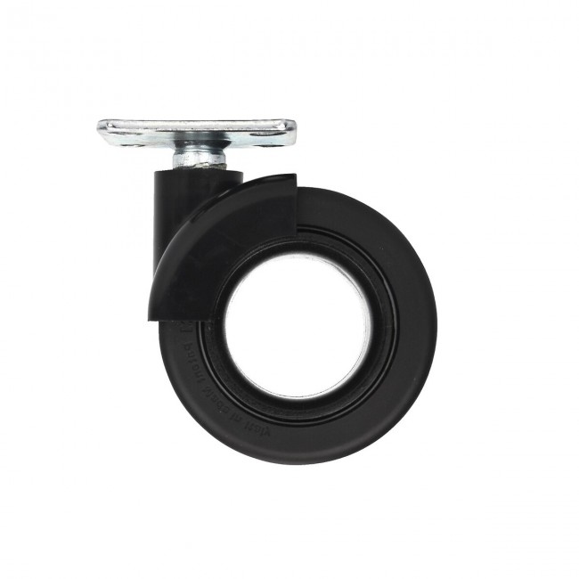 Roulette design Rotola – pivotante – à platine – noir Interges